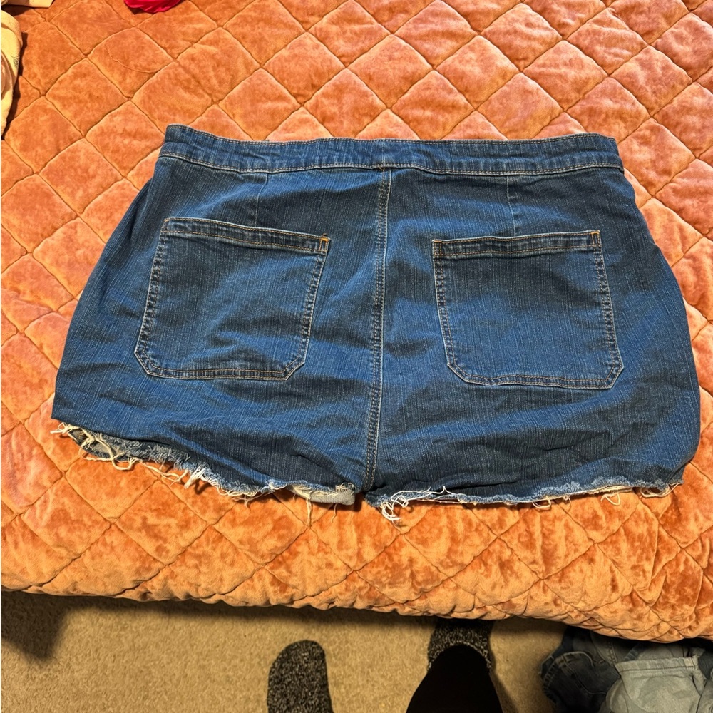 Blue Denim Mini Skirt - Picture 3 of 3